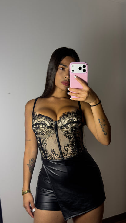 - Corset Velvet Encaje